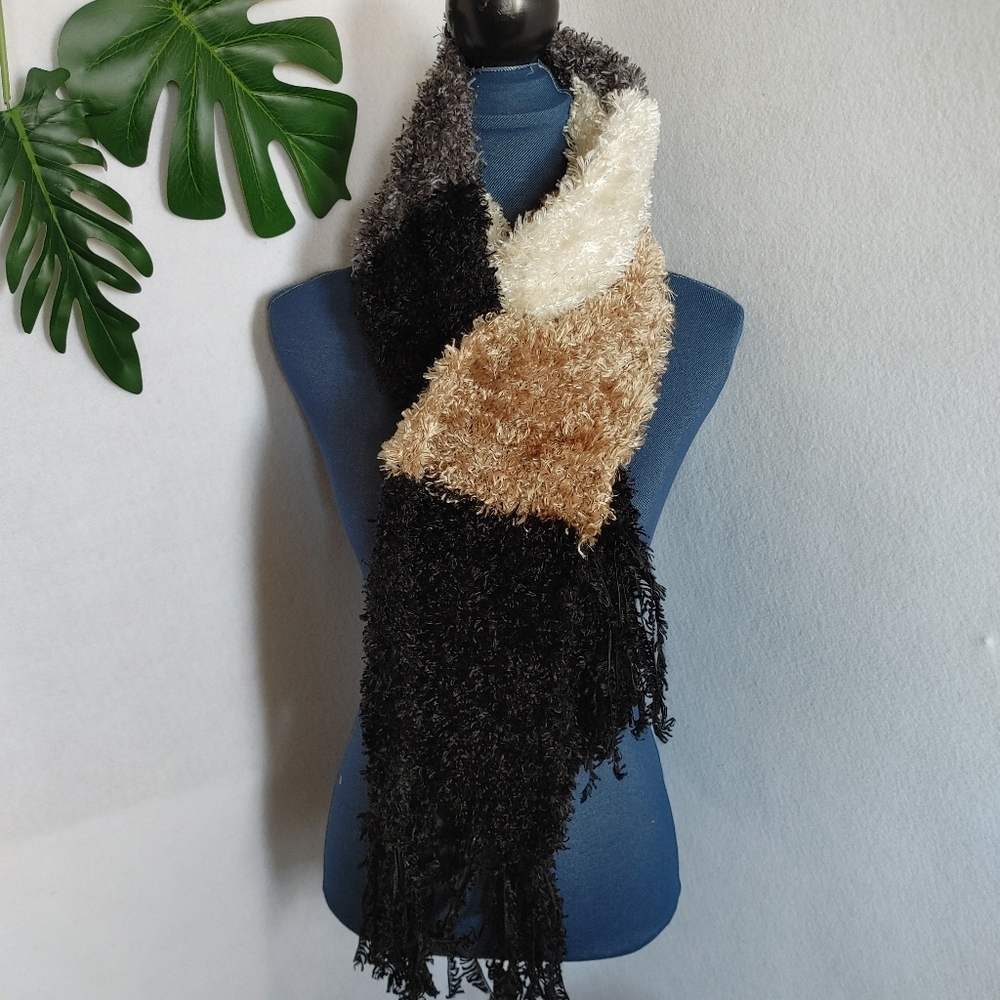 Cejon Super Soft Fuzzy Scarf with Fringe
